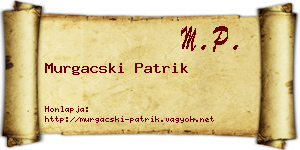 Murgacski Patrik névjegykártya