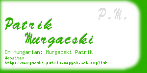 patrik murgacski business card
